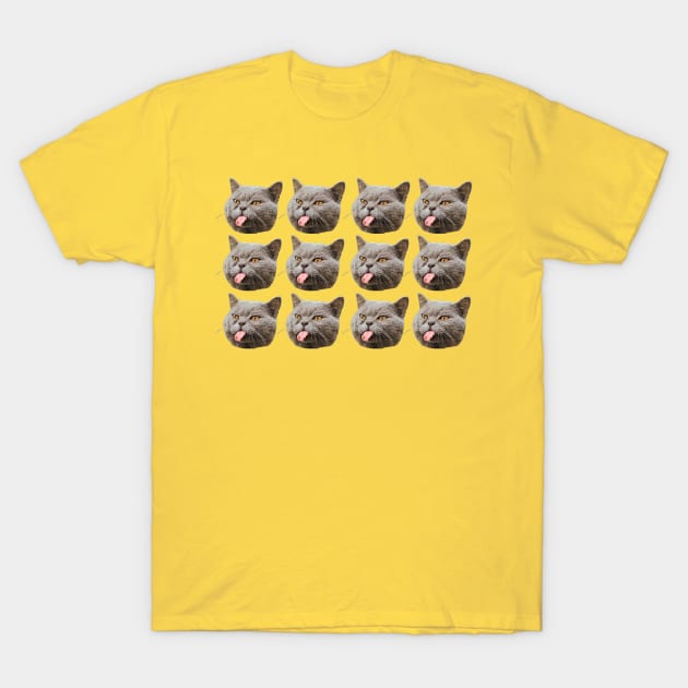 british shorthair cats funny face mask T-Shirt by T-shirt verkaufen